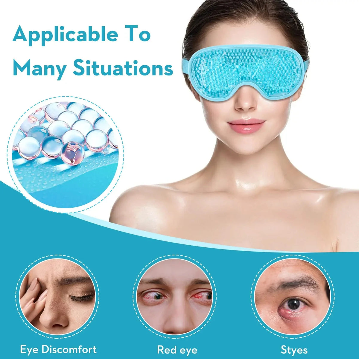 Hot & Cold Gel Eye Mask for Puffy, Tired Eyes