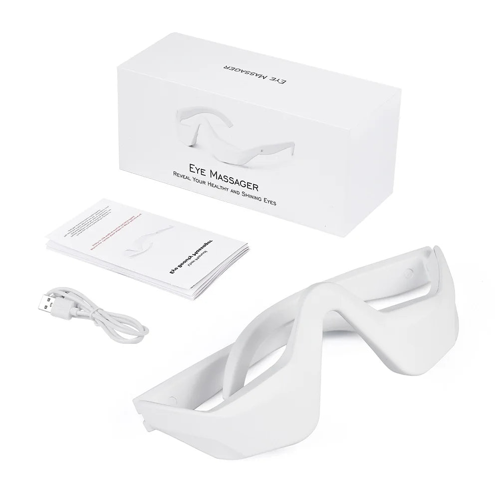 Red Light Eye Massager Glasses – Warmth & Vibration
