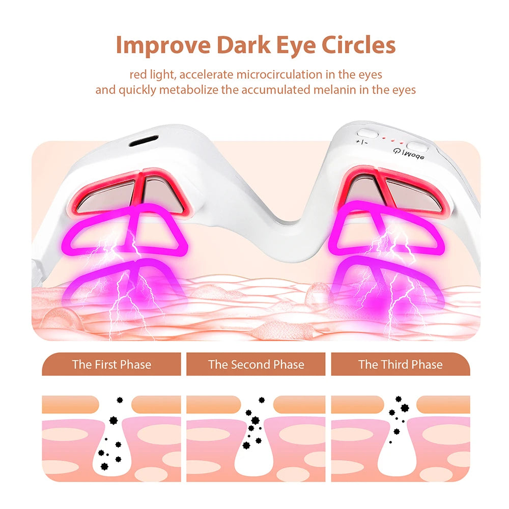 Red Light Eye Massager Glasses – Warmth & Vibration